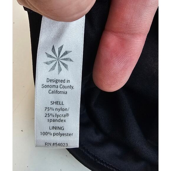 Athleta XXS padded shirrendipity black basic halter EUC stretch basic bikini - Picture 5 of 5